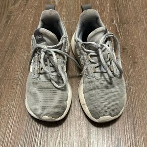 Adidas Girl Size 1 Grey/White Shoes